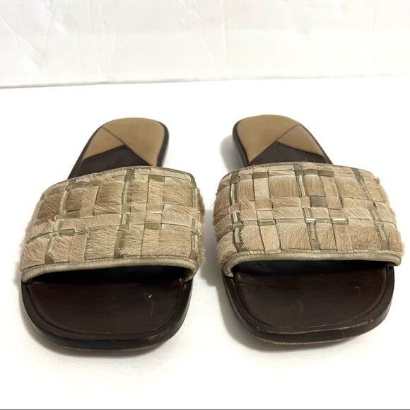 BOTTEGA VENETA CALF HAIR MONTE CARLO SLIDE SANDALS SIZE 5.5 - Picture 2 of 14